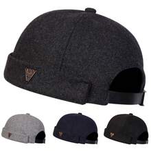 1 buah Topi Newsboy Pria Bahan Wol Felt dengan Logo Segitiga, Topi Hangat Kasual Modis, Cocok untuk Perjalanan Musim Gugur/Dingin, Tahan Angin, Memberikan Kehangatan di Musim Dingin - beraneka warna - View 7