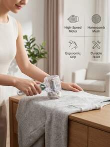 Portable Transparent Design Fabric Shaver - USB Rechargeable, 600mAh Battery. Multi-Functional Fabric Trimmer For Clothing, Bedding, Furniture And Carpets - Home Multi-Purpose Clothing Care And Lint Removal Tool. - Multicolor - View 4