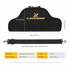 LEOFISHING Lightweigh Fishing Gear Storage Bag Sling Backpack Bag,Used For Storing Telescopic Fishing Rods And Reels Black - Black - View 2