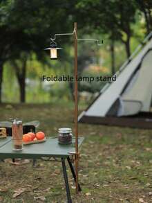 3pcs Stainless Steel Camping Table Hook Rods Without Ground Stake - Durable, Multi-Functional Hooks For Hanging Lights, Clothes And Outdoor Accessories - Perfect For Outdoor Adventures, Camping Gear, Modern Camping Equipment, Durable Structure, Camping Hooks - Multicolor - View 2