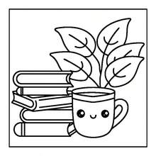 كتاب تلوين وقت القهوة البسيط والاسترخائي، صفحات رسم لطيفة وكاواي للقهوة والمعجنات والنباتات، هدية رائعة للمراهقين والبالغين محبي القهوة - متعدد التصاميم 1 - مشاهدة 8