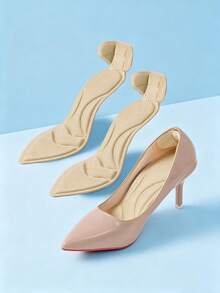 1 Pair Women's 2-In-1 Trimmable Pointed Toe 3D Heel Support Breathable Shock-Absorbing Full Foot Insoles For High Heels, Party And Holiday Use - Multicolor - View 1