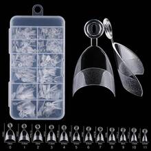 120pcs Adhesive Toe Nail Tips, Matte Soft Gel Full Set Square Acrylic Artificial Toe Nails, Salon And Home Manicure Supplies - Clear - View 6