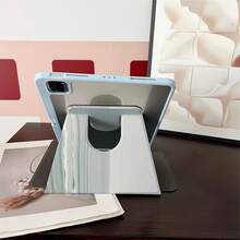 1件裝 海邊椰子樹風景書本式支架平板保護殼，相容 A16 2025、 Galaxy Tab S9 FE/S8 Plus/S7/S10、Oppo Pad、 Matepad、Vivo Pad、Honor Pad、 Xiaoxin Pad - 彩色 - 查看 6