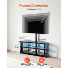 Television Stands & Entertainment Centers - Black - View 3
