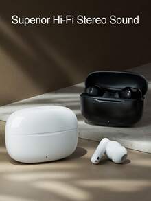 True Wireless Bluetooth Earbuds With Built-In Microphone For Clear Calls, Long Battery Life, Sweat-Resistant Design, Compatible With IOS And Android Devices, Suitable For Fitness, Running And Daily Use - White - View 8
