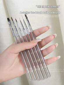 BAOSHIMAN Nail Art Brush Set, Professional Gel Nail Brush Kit With Liner, Flat, And Detail For All Techniques, Perfect For DIY Home Manicure And Professional Salon Nail Art Creations - Multicolor - View 5