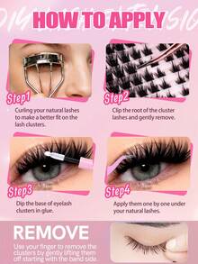 MEM 320 Eyelash Books, D-Curl, Large Quantity, New DIY Eyelashes, Fluffy And Soft, 3D Fake Mink False Eyelashes, Makeup, Extended Eyelashes, Short Eyelashes, DIY Light Eyelashes, Extended False Eyelashes DIY At Home - D - View 7