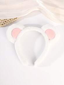 1pc Fashionable Autumn/Winter Plush Bear Ear Animal Ear Headband 3D Decoration Hair Accessory For Women, Suitable For Party Dress-Up, Gift For Friends - Multicolor - View 5