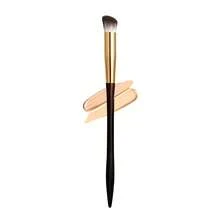 Fan-Shaped Makeup Brush, Soft Face Brush Head, Highlighter Brush, Portable Wooden Handle - Chocolate Brown - View 12