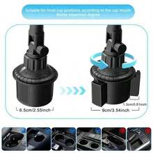 Adjustable Car Cup Holder Phone & Tablet Mount - Stable Flexible Arm, Dashboard Compatible With 10.16-35.56cm Devices - Suitable For Cars And Trucks, Convenient Touchscreen Operation, Car Accessories - One Size - View 6