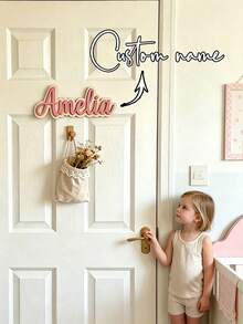 Custom Wooden Name Sign - Personalized 3D Layered Desktop Decor, Cute Kids Nursery Desk Decoration, Back To School Daycare Milestone Gift - Multicolor - View 4