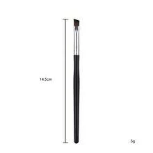 1/4Pcs Small Waist Handle Eye Makeup Brush Set, Soft Bristles Eyeshadow Blending Angled Brow Eyeliner Detail Brushes Professional Cosmetic Tools - Black - View 7