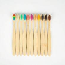 5/10/20/50pcs Bamboo Toothbrush, Manual Toothbrush, Soft Bristles, Suitable For Sensitive Teeth And Gums, Home Daily Deep Cleaning Oral Care - Multicolor - View 3
