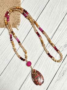 Natural Red Agate Gemstone Necklace – A Gift Of Spiritual Protection - Red Agate - View 6