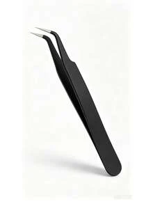 Bend Pointed Black Anti-Static Tweezers Suitable For Manual Use Such As Nail Art And Eyelash Beautification - A - View 7