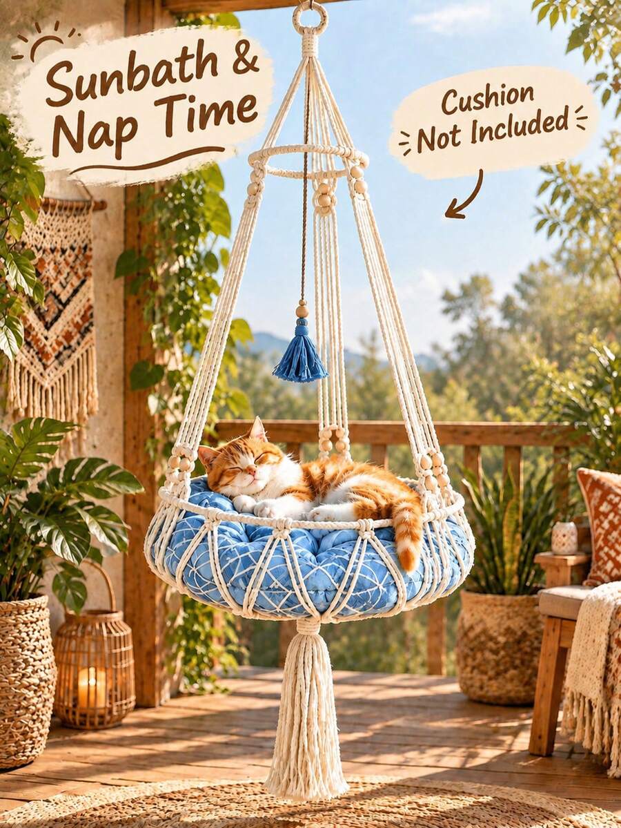 Cat Hammock, Cat Swing, Pet Hammock, Suitable For Pet Cats To Rest And Play, Hanging Pet Bed, Indoor Cat Sunbathing And Resting Nest - one-size - View 1