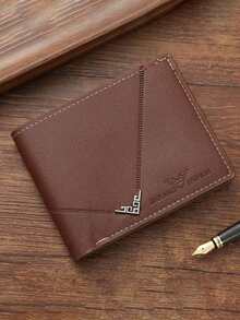 3pcs Men's PU Leather Short Wallet Set, Fashionable Soft Plaid Design, Large Capacity, Multiple Card Slots - Multicolor - View 4
