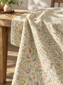 1Pc Vintage Ditsy Floral Print Polyester Fabric, Soft Light‑Weight Floral Textile With Tiny Flower Pattern, Elegant Cloth For Sewing Dresses, Blouses, Skirts, Fashion Garment DIY Handmade Projects - Multicolor - View 5