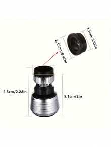 Kitchen Faucet Aerator, Universal Swivel Water Outlet, Water-Saving Anti-Splash Tap Filter, Fits Most Home Faucets, Switchable Water Modes, Anti-Splashing Design, Easy Vegetable & Dish Washing, Simple Installation Without Tools, Durable, Home Kitchen & Bathroom Tap Extension Pressure Booster Aerator, Kitchen Sink Faucet Accessory, Reduces Water Splatter, Practical Home Kitchen & Bath Small Accessory - Multi-color - View 3
