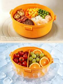 Creative Hamburger Shaped Portable Lunch Box, 304 Stainless Steel Divided Compartment Bento Box, Outdoor Picnic Portable Fresh-Keeping Food Container - Multicolor - View 8