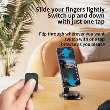 Anillo remoto inalámbrico Bluetooth para la punta del dedo - Ratón de aire con función de desplazamiento, obturador de cámara, pasador de páginas, control táctil para teléfono y tableta iOS/Android, alcance de 10m, ergonómico - Multicolor - Ver 9