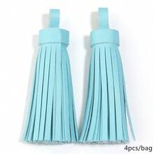 4pcs/Pack Leather Tassel Key Fob, Approx. 9cm Length, Suitable For Clothing, Shoes, Hats, Home Decor PU Tassel Pendant - PU Leather Fringe - View 20