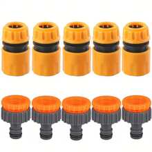 10pcs Hose Faucet Quick Connector 3/4 & 1/2 Inch Graden Hose Water Tap Threaded Connector Faucet Adapter For Garden Irrigation - A - View 8