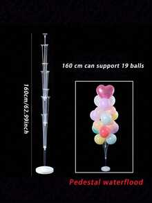 70/100/130/160cm Balloon Support Column, Floating Pole, Suitable For Wedding Birthday Decoration Scene Arrangement, Wedding Display Rack, Christmas, Balloon Column - Multicolor - View 3