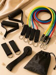 11pcs Fitness Resistance Band Set TPE Yoga Resistance Bands 11pcs Resistance Trainer - Resistance Band Set T - View 3
