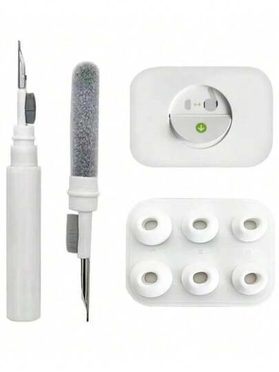 [1 Cleaning Pen + 3 Pairs Ear Tips] Replacement Ear Tips, Compatible With AirPods Pro And 2nd Gen Pro, 3-In-1 Cleaning Kit Compatible With AirPods 1/2/3 Pro/Pro 2, Silicone Ear Tips (S/M/L) Compatible With AirPods Pro