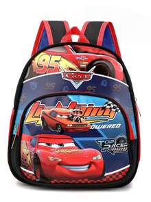 Disney Spider-Man, Sofia, 95 Racing, Frozen Cartoon Superhero Princess Racing Backpack, Multi-Color Anime Comic Hero Racing Theme School Bag, Women's Fashion Lightweight Durable Large Capacity Daily Backpack, Casual Cartoon Backpack With Front Pocket, Travel Commute Shoulder Bag Suitable For Travel And School Use, Christmas Gift, Cute 3D Cartoon Pattern Backpack - Multicolor - View 6