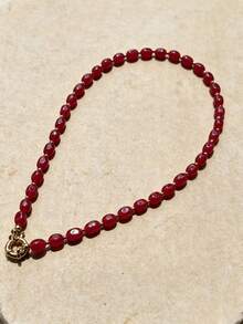 Natural Red Agate Gemstone Necklace – A Gift Of Spiritual Protection - Red Agate - View 4