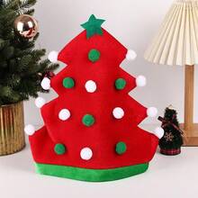 1pc New Christmas Decoration New Christmas Tree Hat Creative Christmas Hat Party Hat Christmas Hat - Multicolor - View 2