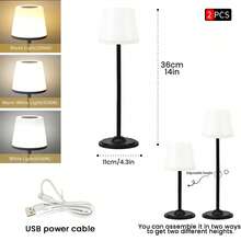 LED Rechargeable Shower Lamp, 1800mAh Lithium Battery, Smart Touch Switch, 3-Color Light Switching With Adjustable Brightness, Decorative Room Light, Multi-Functional Night Light, Compact Design - Detachable, Suitable For Bedroom/Couple Dinner/Desk/Living Room/Dining Room, Perfect Gift - Transparent Table Lamp - View 22