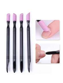 2Pcs Nail Art Silicone Carving Pen Set, Double Tip Silicone Design, For Nail Carving And Detail Trimming - Multicolor - View 5