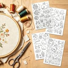 DIY Embroidery Stabilizer, A4 Size Self-Adhesive Water Soluble Non-Woven Auxiliary ,Deep-Sea Fish Design, For Beginner's To Use In Embroidery Projects - 21x29.7cm/8.26x11.7in - View 5