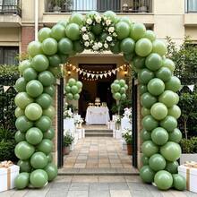 Sage Green Avocado Green Latex Balloon Garland Kit, 10/5 Inch Multi Size Balloons, For Boho Wedding Baby Shower Birthday Party Decor - Multicolor - View 4