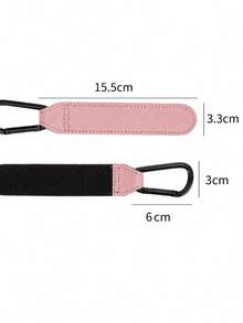 2pcs Stroller Hooks, Backpack Storage Bag Hooks, Car, Universal Stroller Hooks - Pink - View 3
