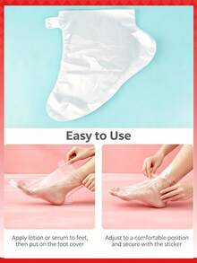 100pcs~Home DIY Foot Care Disposable Foot Covers With Adhesive Seal Leak-Proof, Thickened Plastic Foot Mask Bags For Body Lotion Foot Moisturizing, Home Foot SPA Disposable Transparent Foot Covers, Suitable For Foot Masks, Paraffin Wax Treatment, Foot Moisturizing Sealing - A - View 8