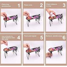 Nampan Penggulung Logam Portabel dengan Pengisi Kerucut - Cocok untuk Mengisi Tabung Kerucut Pra-Gulung Ekstra Besar dan 1 1/4, Termasuk Aksesoris, Aksesori Merokok Praktis untuk Digunakan di Mana Saja - setelan - View 4