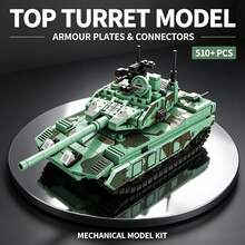 Mecha Tank Assembly Model, 5-Piece Adult Collection Set, 510+ Pieces, Includes Turret, Barrel And Tracks, Suitable For Halloween, Christmas, Thanksgiving And Birthday Gifts For Hobby Collectors - Multicolor - View 6