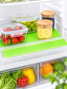 1 Roll 50cm*100cm*3mm Cuttable PU Foam Refrigerator Liner Mat, Green Yellow Blue Solid Color Perforated Breathable Quick-Dry Moisture-Proof Sponge Pad, Reusable Fruit Vegetable Drainage Mat, Suitable For Refrigerator Drawers, Cabinets, Kitchen Home Daily Use - Multicolor - View 9