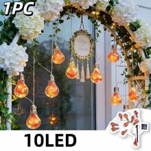 Lampu Hias Natal Multi-Skenario Universal 5m 10 LED Tenaga Surya Bentuk Daun Maple, Cangkang Bohlam Transparan Bergaya Vintage dengan Daun Maple Realistis Terintegrasi, Pencahayaan Hangat, Tekstur Daun Merah yang Jelas, Suasana Musim Gugur yang Kaya, Kawat Fleksibel untuk Dililit atau Digantung, Cocok untuk Lengkungan, Pagar, Ambang Jendela, Pohon Taman, Dinding Latar Belakang Homestay, Pemasangan Mudah, Dilengkapi dengan Panel Surya Efisiensi Tinggi - Bola lampu daun maple bertenaga surya - View 13