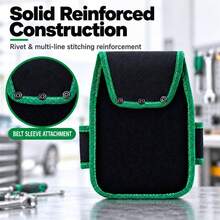 TKIGZNW A023 1Pc Portable Hip‑Worn Multi‑Slot Repair Storage Pouch,With Adjustable Work Belt For On‑Site Decoration & Auto Repair Work - Black - View 8