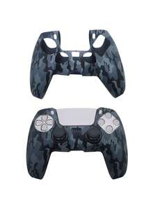 Compatible con PlayStation 5, 1 pieza Funda protectora para mando de juego con patrón de impresión por transferencia de agua, accesorio de juego antideslizante, antitranspirante, antipolvo y antirayaduras, mejora la sensación y experiencia de operación de juego, accesorio de juego práctico - Multicolor - Ver 1
