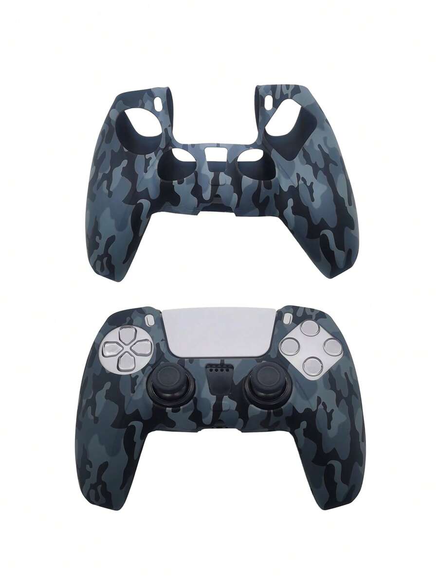 Compatible con PlayStation 5, 1 pieza Funda protectora para mando de juego con patrón de impresión por transferencia de agua, accesorio de juego antideslizante, antitranspirante, antipolvo y antirayaduras, mejora la sensación y experiencia de operación de juego, accesorio de juego práctico - Multicolor - Ver 1
