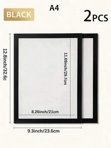 2/5pcs A4/A5/A6 Magnetic Sign Holders, Self-Adhesive Transparent Wall Display Frames, Reusable Document And Poster Holders, Suitable For Office, School, Store Organization - Multiple Specifications - View 21