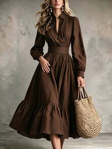 Women Tops - Marron - View 1