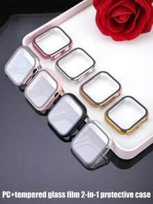 8件組 PC+鋼化玻璃 2合1 手錶保護殼，相容 40mm、41mm、42mm、44mm、45mm、46mm、49mm 機型，時尚運動休閒風，防震耐用，觸控靈敏，易於佩戴，相容 Series Ultra/12/11/10/9/8/4/6/5/4/SE，相容 男款與女款手錶殼 - 多色7 - 查看 19